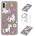 Produktbild Hülle iPhone X Hülle,TPU Case Schutzhülle Silikon Case,Niedliche Cartoon Malerei Durchsichtige TPU Bumper Handy Tasche Case Cover Etui für Apple iPhone X + Schlüsselanhänger (O) (9)
