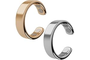 Pipihome Vital ring, 2 Stück Vitalring Wechseljahre Magnetring Damen, Sömni Ringe Verstellbare Komfortables Open-Design für Jeden Finger