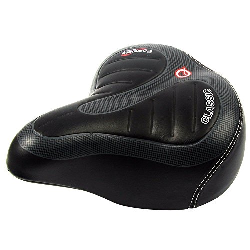 Kglobal Große Fahrrad-Sattel Big Bum Gel Soft Bike Sitz Cruiser mit Extra-Komfort-Auflage