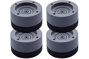 Vibrationsdämpfer, Queta 4 Stück Universal Schwingungsdämpfer Antivibrationsmatte Unterlegscheiben für Waschmaschine & Trockner 4cm