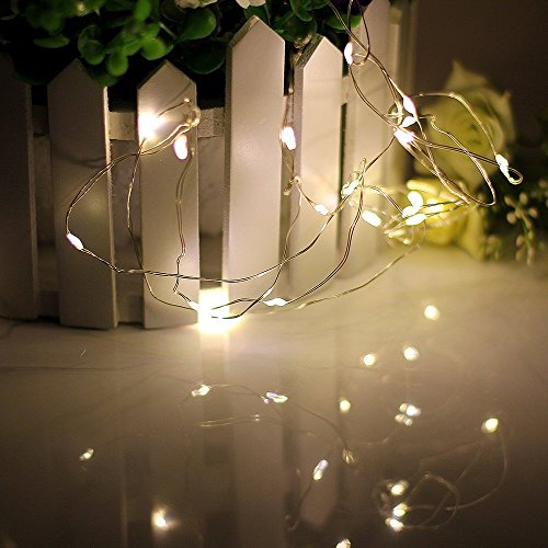Solar Lichtdraht 100er LED Lichterkette Mini Drahtleuchten Deko für Garten Party Hochzeit Warmweiß Gresonic - 4