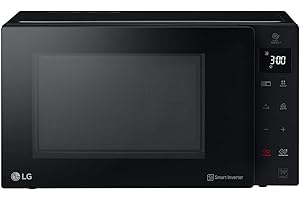 LG MH7235GPS Forno Microonde Smart Inverter con Grill al Quarzo, 32 Litri, 1200 W, Programmi Automatici, 5 Livelli di Potenza, Piatto Microonde Crispy Incluso - Nero Fumè