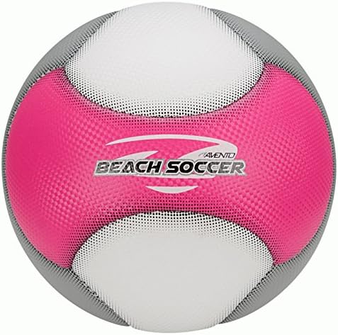 Avento Unisex Soft Touch Beach Football, Pink/White/Grey, 5