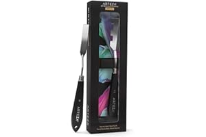 ARTEZA Palette Knives, Pack of 2, Sizes No. 7 & No. 21, Set C, Durable Stainless Steel Blade & Break-Resistant Wooden Handle, Painting Knives for Oil & Acrylic Paints