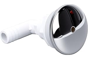 SIXRUN L Format Badkar Luftstråle Munstycke, 4 Pack PVC Rostfritt Stål | Ersättningsmunstycke för hydroterapi-spapool, 0,43 tum inlopp, verktygsfri eftermontering, jämn gradfri yta, tillbehör till