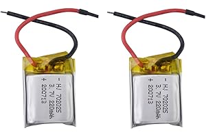 ZYGY 2PCS 3.7V 220mah Lithium Battery for HS190 901HS 901S 901H X300C LF606 SG800 S9 mini SYMA S107 S107G S108G S109G Quadcopter Accessories Remote Control Drone Battery