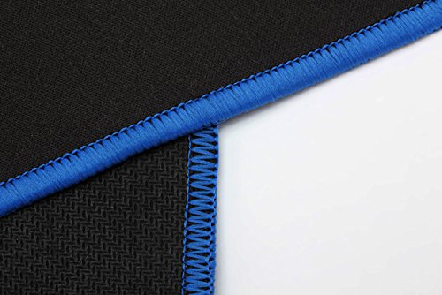 YINGNEW Alfombrilla para Raton Azul Grande con - XXL Size 800x300mm - Super Gruesa 3mm - no de Goma Antideslizante  Negro y Azul 