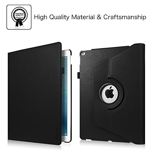 iPad Pro 12.9 Zoll Hülle – Fintie 360 Grad Rotierend Stand Kunstleder Schutzhülle Smart Cover Case Tasche Etui mit Auto Schlaf / Wach Funktion für Apple iPad Pro 12,9 Zoll 2015 Release Tablet, Schwarz - 3