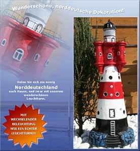 Leuchtturm für den Garten oder Teich mit Licht: Amazon.de: Garten