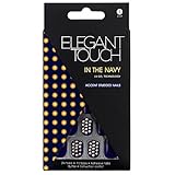 Elegant Touch False Nails - In The Navy & Silver Studs - Short Length (24 Nails)