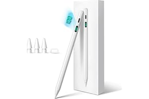 FOJOJO Stylus Pen for iPad 2025-2018 with LED Power Display Fast Charge,Palm Rejection Pencil for iPad 10/9/8/7/6th,11th A16,Air 11/13 M2/M3,Pro 11/13 M4/M5,Pro 12.9",Air 5/4/3,Mini 7/6/5