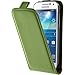 Produktbild PhoneNatic Kunst-Lederhülle für Samsung Galaxy S4 Mini Flip-Case grün Tasche Galaxy S4 Mini Hülle + 2 Schutzfolien