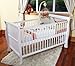 POPPY'S PLAYGROUND SCARLETT WHITE COT BED & COTBED FOAM SAFETY MATTRESS