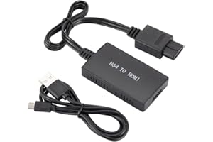 SUCCEASY N64 to HDMI-Compatible Converter, Nin-Tend 64 to HDMI-Compatible Adapter High Definition Link Cable for N64/SNES/SFC/GameCube