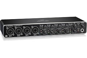 Behringer U-PHORIA UMC404HD Audiophile 4x4, 24-bit/192 kHz USB-ljud/MIDI-gränssnitt med Midas Mic förförstärkare