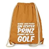 Texlab Ein echter Prinz kommt mit dem Golf - Turnbeutel, orange
