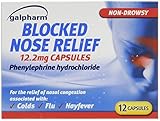 Galpharm Blocked Nose Relief 12 Capsules x 5 Boxes (60 Capsules)
