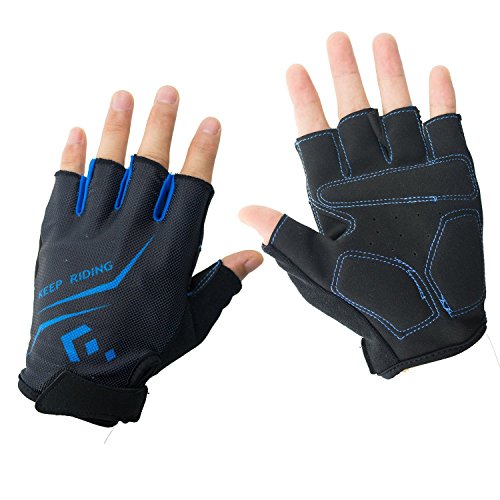 Hicool Fahrradhandschuhe Fitness- und Trainingshandschuhe Halb Finger Radsporthandschuhe Handschuhe für Herren und Damen - Ideal gloves für Radsport, Camping und mehr Sports im Freien