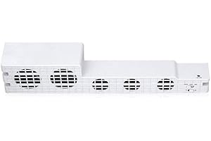 OSTENT 5-Fan Super Turbo Temperature Control Cooling Fan Cooler Heat Exhauster for Sony PS4 Pro Console Color White