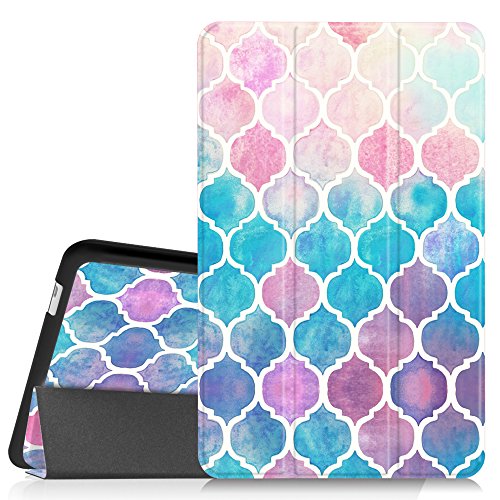 Fintie Huawei MediaPad T1 10.0 Hülle - Ultra Schlank Superleicht Ständer (SlimShell) Case Cover Schutzhülle Etui Tasche für Huawei MediaPad T1 10.0 LTE / WiFi (9,6 Zoll) Tablet-PC, Aquarell kariert