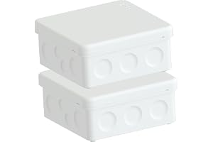 Temolink 2 stycken kopplingsdosor vit IP65 vattentät, förbättrat gummitätningslager, kabelanslutningsdosa, skruvlöst lock, fö