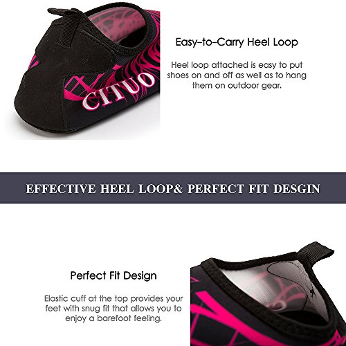 Unisex Aquaschuhe Strandschuhe, Weiche schnelltrockene rutschfeste Schwimmschuhe geeignet für Tauchen Schnorcheln Schwimmen, für Damen & Herren, Erwachsene & Kinder - 6