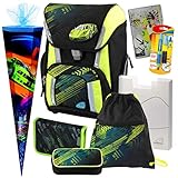 Set enthält hochwertigen LEICHT-SCHULRANZEN der Marke Schneiders, mit 3 AUSTAUSCHBAREN Motiven für den Ranzendeckel. Diese PATCHIS - Auto, Dino und Pirat - können nach Belieben ausgetauscht werden!