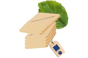 HOFMEISTER HOLZWAREN 8x HOFMEISTER® Sottobicchieri per raclette in legno - per teglie in legno, scritta "für Raclettepfännchen", protegge le teglie e i tavoli da raclette dalle bruciature Tavola per raclette, 10 cm