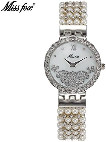 Alloy Watch, Fine Pearl, Quartz Watch, Waterproof Tape, Drilling Alloy Pearl,D