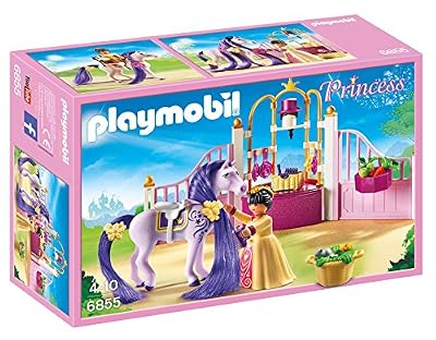 Playmobil - 6855 - Jeu - Ecurie + Cheval à Coiffer