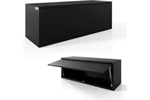 ‎PLATAN ROOM PLATAN ROOM Hängeschrank Schrank 100 x 35 x 35 cm Küchen-Klapphängeschrank für Bad, Flur, Wohnzimmer Wandschrank (Schwarz)