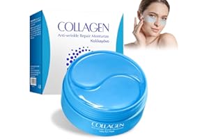 PRETY 60 Parches Ojos Bolsas y Ojeras,Mascarilla Eye Patches con Colágeno y Ácido Hialurónico Para un Tratamiento Antiarrugas Intensivo - Parches Ojos Reafirmantes Para una Mirada Joven