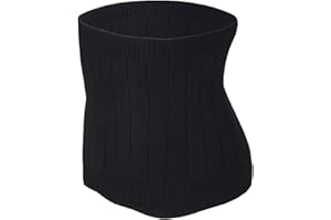 CYSOCOOL Herren Damen Kaschmir Nierenwärmer Winter Thermische Rückenwärmer Taille Wärmer Elastischer Wärmegürtel zur Schmerzlinderung Entlastung im unteren Rückenbereich Lendenwärmer Bauchwärmer, Schwarz,L
