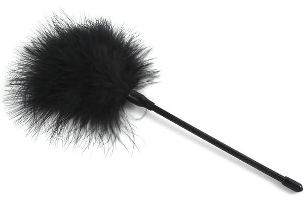 Hdynasty Baguette en Plumes Multicolore Jouet de grattage en Plumes Alternatif pour Les Femmes (Noir, 1)