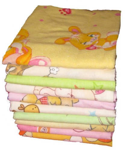 Molton Flanellwindeln 70/80 – 5er Pack Mädchen-weich und kuschelig - 3