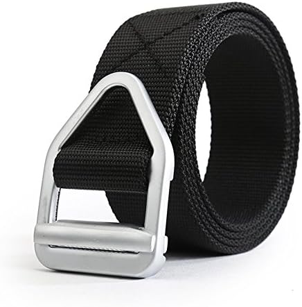 Warring States® Men Army Tactical Belt Military Nylon Belts Mens Waist SWAT Strap with Metal Buckle Rappelling Belt Waist (Black)