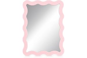 OuryTech Dörrspegel, dekorativ magnetisk och självhäftande spegel, 15 x 18 cm, liten glasspegel för smink i skåp