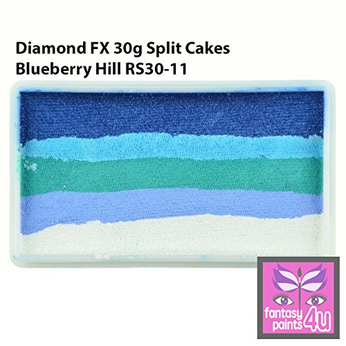 Diamond FX 30g Split Cake / One Stroke Face Paint ~ Blueberry Hill (RS30-11)