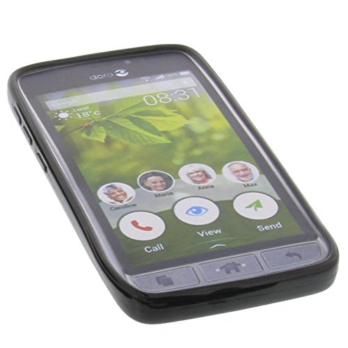 foto-kontor Funda para Doro 8031 Funda Protectora de Goma TPU para m  vil Negra