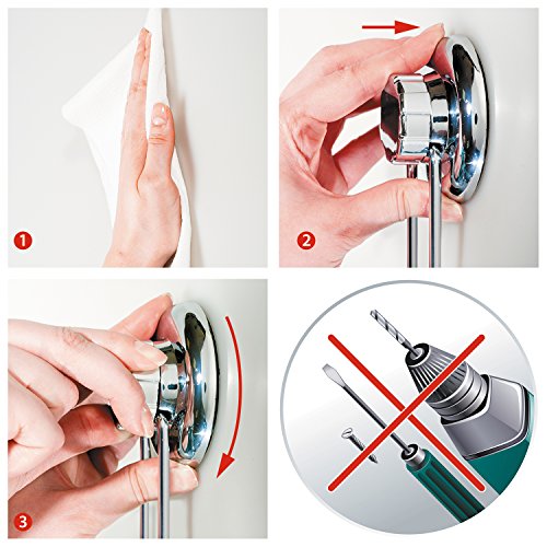 Tatkraft 4742943011540 Toilettenbürstenhalter, Stahl / Plastik Verchromt, silber, 26.6 x 16.8 x 9.4 cm - 4