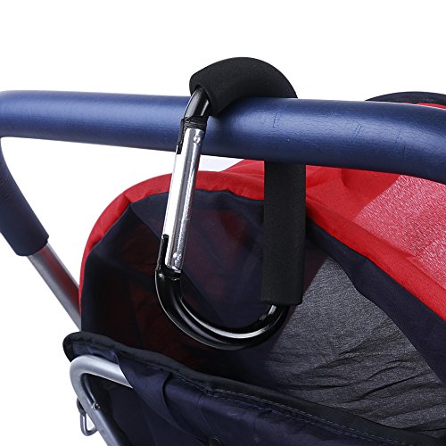 Kinderwagen Haken - IntiPal Karabinerhaken Clip für Kinderwagen Einkaufstasche Halter Träger