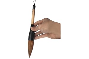 ZEALMAX Pinceau traditionnel chinois en poils de loup, grand pinceau de calligraphie, dessin japonais Sumi aquarelle Kanji