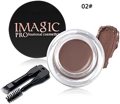 Niceyo Soft Brown Eyebrow Gel Waterproof Long Lasting Professional with Brow Brush 0.41 Ounce