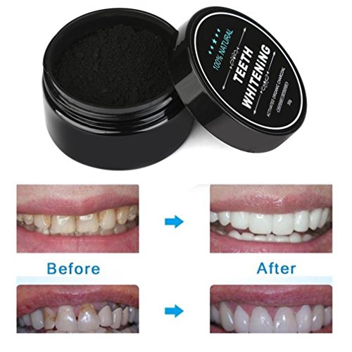 Natürliches Aktivkohle Zahnaufhellung mit Aktivkohle Pulver 30g Holeider ( activated charcoal teeth whitening ) - 5