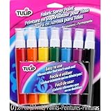 Descripción del producto: Pulverizador de pintura Tulip para tejido fácil de utilizar y que crear differents hicieron y efectos según uso. Seca con una magnífica representación de colores vibrantes y que el resultado de la tela sigue siendo flexible y flexible, y de forma permanente. Este pulverizador de pintura es no tóxico y ecológico, sin propellant emitida en el aire. La boquilla del pulverizador ha sido diseñado para proporcionar un control total de utilización y ya que no contiene de aire todas salpicaduras son éliminees. Estos vaporiasateurs de pintura son perfecto para ropa, múltiples actividades y proyectos de grupo. Disponible en paquetes de 3,4 y 7 vacía para diferentes combinaciones de colores.