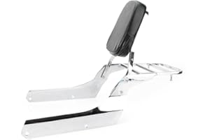 GZYF Motorcycle Sissy Bar Removable Passenger Back Rest with Soft Pad and Pannier Rack for Shadow Spirit VT 750DC 2007-2014 Chrome