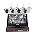 Produktbild IP Kamera 4 Kamera und Video Recorder Kit WiFi Sicherheitssystem Nachtsicht Kamera Wireless Security IP-Kamera Bildschirm Videokamera und 1 TB Video Festplatte