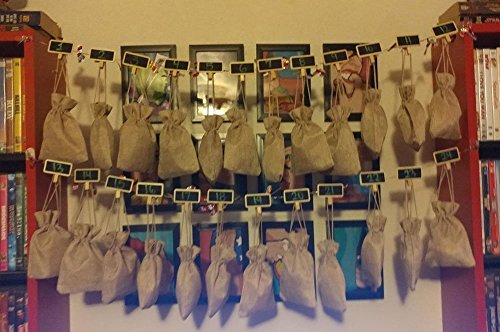 DIKETE® 30 stück Jute Sack Beutel Leinen Jute Beutel Schmuck Säckchen mit Zugband Sackleinen Tasche Geschenksäckchen für Hochzeitsfeier und DIY Handwerk,9.5×12.5cm - 4