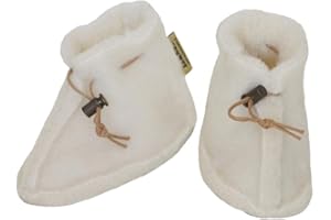 SamWo Chaussures bébé 100 % Laine de mouton naturelle avec fermeture rapide