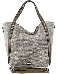 Maxi bolso rafia con brillos y dos asas